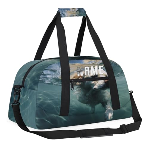 Hundetasche zum Schwimmen, Ozean, Sommer, Kinder, Übernachtungstasche, personalisierbar, für Teenager, Jungen, Fitnessstudio, Fußball, Handgepäck, Maletas, Para Niños, individuelle Turn-, Tanz-, von cfpolar