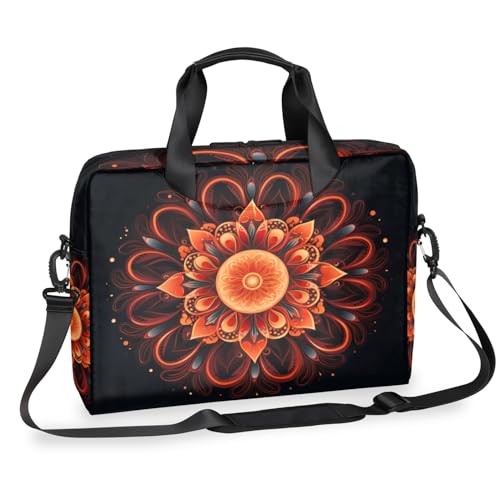 Laptoptasche, Bohemian-Mandala, Laptoptasche, Aktentasche, verstellbare Schultertrage für MacBook Pro 16 Zoll (40,6 cm), Farbe: 021 von cfpolar