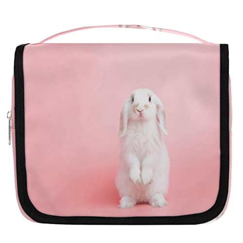 Lovely Rabbit Bunny Hanging Travel Toiletry Bag, Portable Makeup Cosmetic Bag for Women with Hanging Hook, Water-resistant Toiletry Kit Organizer for Toiletries Shower Bathroom Cosmetics Accessories von cfpolar