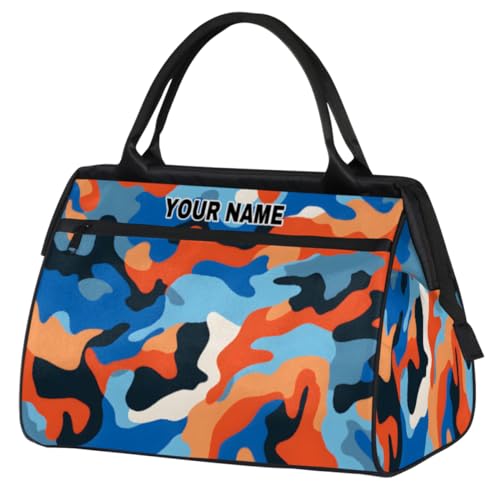 Personalisierte Reisetasche für Damen und Herren, personalisierbar, wasserdicht, Sporttasche, Wochenendtasche, Übernachtungstasche, Handgepäcktasche, Camouflage, buntes Camouflage, Camouflage, buntes von cfpolar