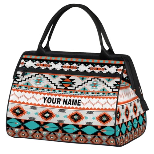 Personalisierte Reisetasche für Damen und Herren, personalisierbar, wasserdicht, Sporttasche, Wochenendtasche, Übernachtungstasche, Tragetasche, Tier, Kuh, Blumen, Kopfbedeckung, Muster 45, von cfpolar