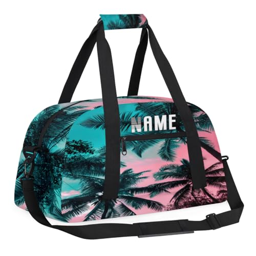 Sommer-Palmenblätter, Hawaii-Tasche für Kinder, personalisierbar, Wochenend-Reisetasche, Reisetasche für Teenager, Jungen, Fitnessstudio, Fußball, Handgepäck, Maletas, Para Niños, individuelle Turn-, von cfpolar