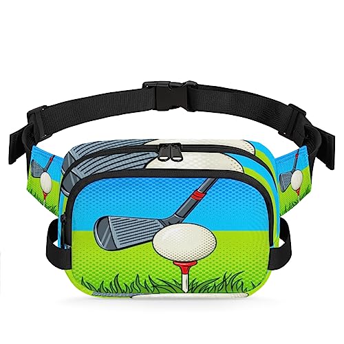 Sportball Golf Bauchtasche für Männer Frauen, wasserdichte Reise Quadratische Hüfttasche Pack, Crossbody Brustgurt Bauchschlinge Schultertasche Geldbörse für Reisen Wandern Radfahren Laufen, Multi164, von cfpolar