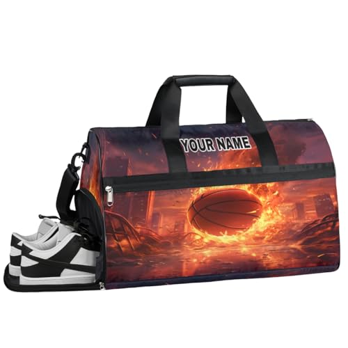 Sporttasche, Basketball, Baseball, personalisierbar, Turnbeutel für Herren und Jungen, individuelle Sporttasche mit Schuhfach, individuelle Reisetasche, Wochenendtasche, Übernachtungstasche für Damen von cfpolar