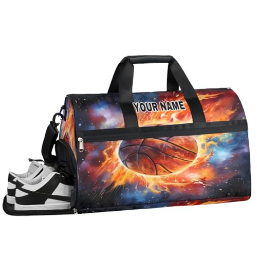 Sporttasche, Basketball, Baseball, personalisierbar, Turnbeutel für Herren und Jungen, individuelle Sporttasche mit Schuhfach, individuelle Reisetasche, Wochenendtasche, Übernachtungstasche für Damen von cfpolar