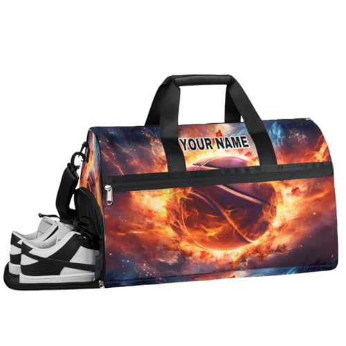 Sporttasche, Basketball, Baseball, personalisierbar, Turnbeutel für Herren und Jungen, individuelle Sporttasche mit Schuhfach, individuelle Reisetasche, Wochenendtasche, Übernachtungstasche für Damen von cfpolar