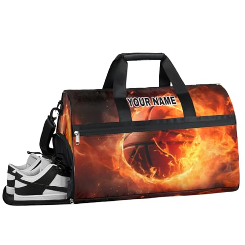 Sporttasche, Basketball, Baseball, personalisierbar, Turnbeutel für Herren und Jungen, individuelle Sporttasche mit Schuhfach, individuelle Reisetasche, Wochenendtasche, Übernachtungstasche für Damen von cfpolar