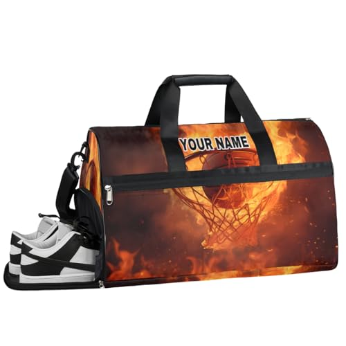 Sporttasche, Basketball, Baseball, personalisierbar, Turnbeutel für Herren und Jungen, individuelle Sporttasche mit Schuhfach, individuelle Reisetasche, Wochenendtasche, Übernachtungstasche für Damen von cfpolar