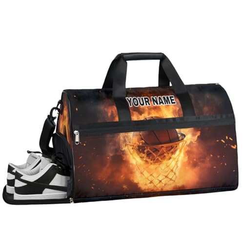 Sporttasche, Basketball, Baseball, personalisierbar, Turnbeutel für Herren und Jungen, individuelle Sporttasche mit Schuhfach, individuelle Reisetasche, Wochenendtasche, Übernachtungstasche für Damen von cfpolar