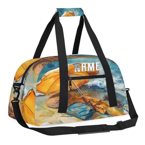 Strandtasche für Kinder, Motiv: Ölgemälde mit Ölgemälde, personalisierbar, für Teenager, Jungen, Fitnessstudio, Fußball, Handgepäck, Maletas, Para Niños, individuelle Gymnastik, Tanz, Balletttasche von cfpolar