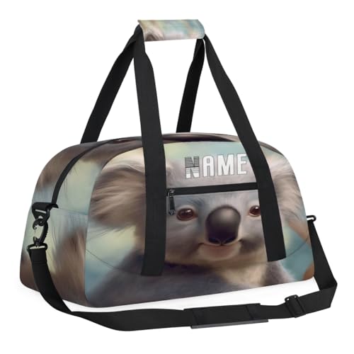 Süße Koala-Tier-Reisetasche für Kinder, personalisierbar, Wochenend-Reisetasche, Reisetasche für Teenager, Jungen, Fitnessstudio, Fußball, Handgepäck, Maletas, Para Niños, individuelle Gymnastik, von cfpolar