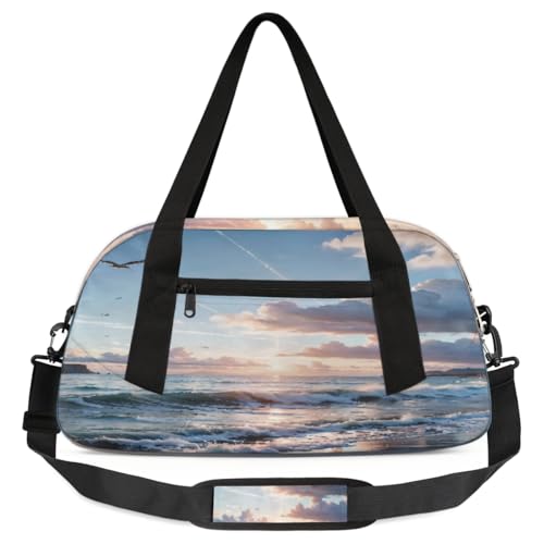 Sunrise Sommer-/Strandtasche für Kinder, leicht, wasserabweisend, faltbar, Sport, Turnbeutel, Wochenender, Übernachtung, Handgepäcktasche für Schule, Praxis, Reisen, Jungen und Mädchen, Mehrfarbig von cfpolar