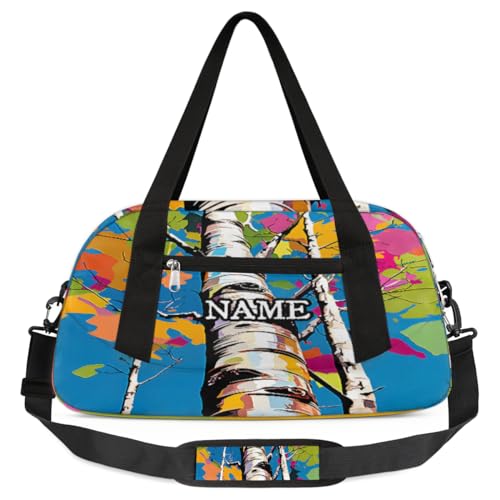 Tree Colorful Art Graffiti Personalisierte Kinder-Seesack, Turnbeutel, Sporttasche, Teenager, Reisen, Gymnastik, Wochenender, Übernachtungstasche, Handgepäcktasche für Jungen und Mädchen, Farbe: 184, von cfpolar