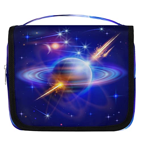 Universe Planet Nebula Meteor Hanging Travel Toiletry Bag, Portable Makeup Cosmetic Bag for Women with Hanging Hook, Water-resistant Toiletry Kit Organizer for Toiletries Shower Bathroom Cosmetics von cfpolar