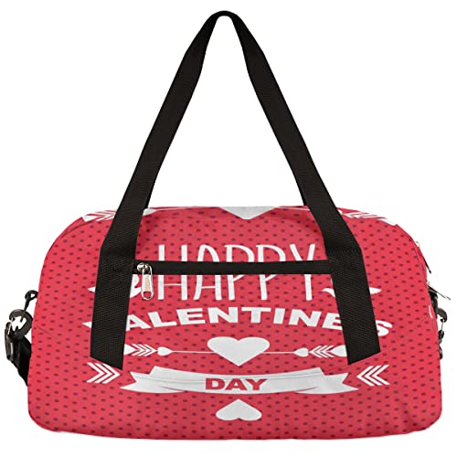 Valentinstag Taube Kinder Duffle Bag Mädchen Tanztasche Leicht Wasserabweisend Faltbar Sport Gym Bag Weekender Übernachtung Übernachtung Handgepäck Reisetasche für Jungen Mädchen von cfpolar