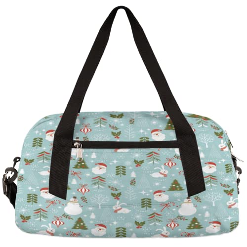 Weihnachtstasche, Weihnachtsmann, Schneemann, Kaninchen, Kinder, Duffle-Tasche, Mädchen, Tanztasche, leicht, wasserabweisend, faltbar, Sport, Turnbeutel, Wochenende, Übernachtung, Übernachtung, von cfpolar