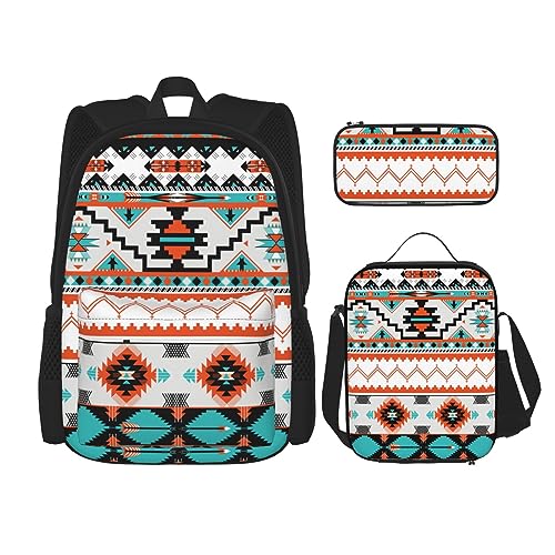 cfpolar 3 Stück Rucksack, Eule Blumen Baum Rucksack Mittagessen Tasche Bleistift Fall Reise Laptop Rucksack Büchertasche Lunch Box Thermo Kühler Tote Bag Kulturbeutel Aufbewahrungstasche Für Arbeit von cfpolar