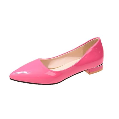 Ballerinas Damen Lack Balerinaschuhe Flach Damenschuhe Ballerina Slip On Spitz Schuhe Mary Jane Schuhe Loafers Elegant Ballerinaschuhe Pumps Kleid Schuhe Hochzeitsschuhe Trachtenschuhe von cfpqv