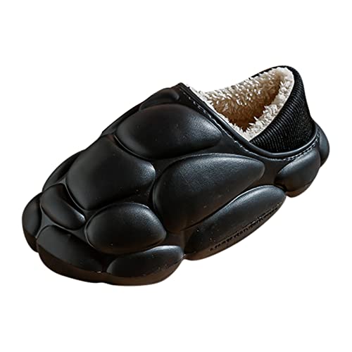 Hausschuhe Damen Geschlossen Winter Warme Flauschige Gefütterte Wasserdichte Pantoffeln Weite Passform Für Damen & Herren Wohnschuhe Geschlossene Rückseite Mit Rutschfester Gummisohle Hausschlappen von cfpqv