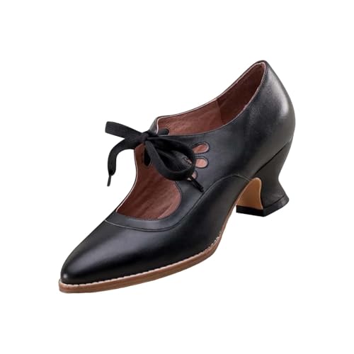 Mary Jane Schuhe Damen Ballerinas Ballerina Schuhe Damenschuhe Elegant Und Bequem Tanzschuhe Riemchenballerina Uniform Pumps Für Business Work Dance Trachtenschuhe Halbschuhe Absatzschuhe von cfpqv