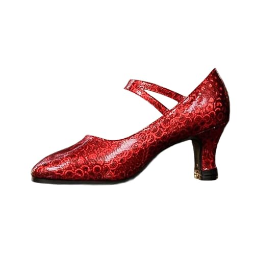 Mary Jane Schuhe Damen High Heels Pumps Absatzschuhe Glitzer Hochzeitsschuhe Mit Blockabsatz Damenschuhe Elegant Und Bequem Trachtenschuhe Abendschuhe Party Kleid Schuhe Halbschuhe Gr.35-42 von cfpqv