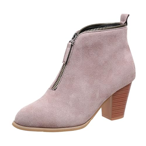 Westernstiefel Damen Cowboy Stiefeletten Mit Absatz Damenstiefel Kurzstiefel Vintage Motorrad Biker Boots Cowboystiefel Reitstiefel Gothic Stiefel Herbst Winter Arbeitsstiefel Gr.35-43 von cfpqv