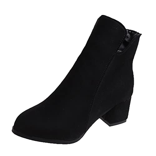 Wildleder Stiefeletten Damen Westernstiefel Damenstiefel Motorrad Biker Boots Schlupfstiefel Cowboystiefel Herbst Kurzschaft Stiefel Cowboy Stiefel Reitstiefel Halbstiefel Arbeitsschuhe von cfpqv