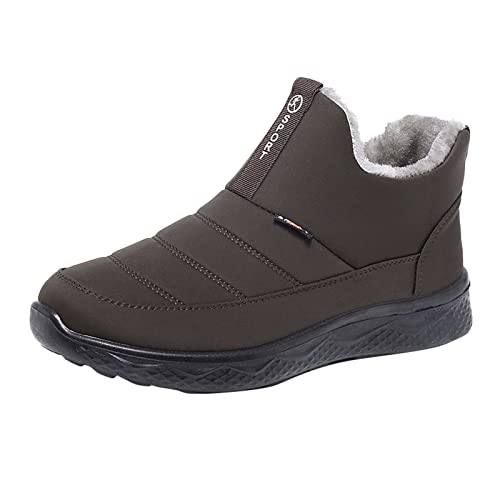 Winterschuhe Herren Gefüttert Schneeschuhe Winterboots Wasserdicht Wanderschuhe Schlupfstiefel Warm Winter Boots Arbeitschuhe Slip On Sneaker Stiefeletten Rutschfest Trekkingschuhe Outdoorschuhe von cfpqv