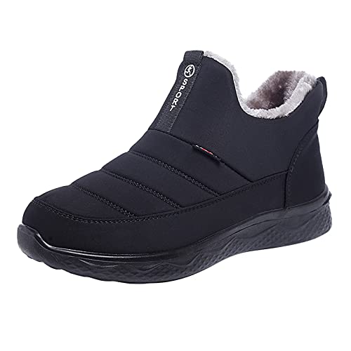 Winterschuhe Herren Gefüttert Schneeschuhe Winterboots Wasserdicht Wanderschuhe Schlupfstiefel Warm Winter Boots Arbeitschuhe Slip On Sneaker Stiefeletten Rutschfest Trekkingschuhe Outdoorschuhe von cfpqv