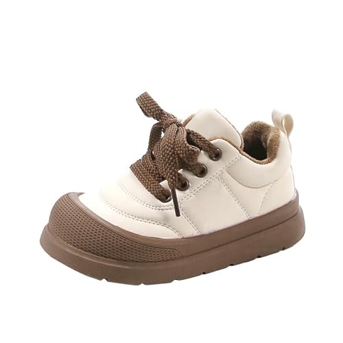 Winterschuhe Kinder Gefütterte Warm Schnürschuhe Sneaker Mädchen Turnschuhe Sportschuhe Hallenschuhe Rutschfeste Laufschuhe Kinderschuhe Hallenturnschuhe Fitnessschuhe Barfussschuhe Barfußschuhe von cfpqv