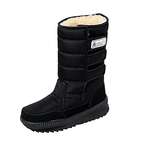 Winterstiefel Damen Wasserdicht Schneestiefel Winterschuhe Gefüttert Winterboots Trekkingstiefel Warm Wanderstiefel Schlupfstiefel Wanderschuhe Rutschfest Outdoorschuhe Winter Boots Arbeitschuhe von cfpqv