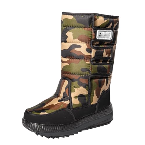 Winterstiefel Herren Wasserdicht Schneestiefel Gefüttert Winterboots Winterschuhe Schlupfstiefel Trekkingstiefel Wanderstiefel Warm Winter Boots Rutschfest Outdoorschuhe Wanderschuhe Arbeitschuhe von cfpqv