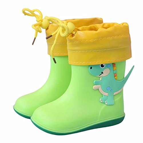 cfpqv Gummistiefel Kinder 25, Cartoon Rain Boots Regenstiefel Regenschuhe Mit Kordelzug Regen Stiefel Wasserdichte Kinderstiefel Bootschuhe Jungen Mädchen Kinderschuhe 1-9 Jahre Stiefeletten von cfpqv