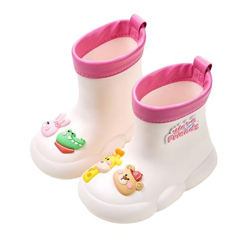 cfpqv Gummistiefel Kinder Mädchen Regenstiefel Regenschuhe Niedlich Cartoon Rain Boots Regen Stiefel Wasserdichte Stiefeletten Halbschaft Kinderschuhe Rutschfeste Kinderstiefel Kids Bootschuhe von cfpqv