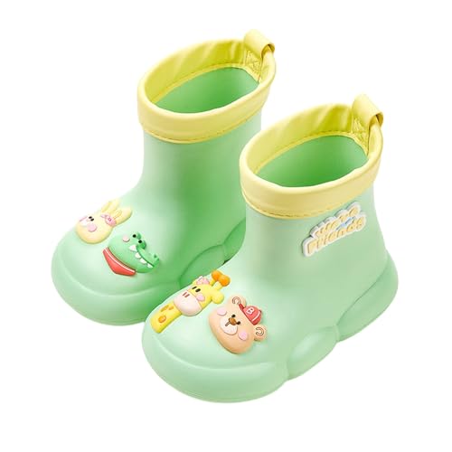 cfpqv Gummistiefel Kinder Mädchen Regenstiefel Regenschuhe Niedlich Cartoon Rain Boots Regen Stiefel Wasserdichte Stiefeletten Halbschaft Kinderschuhe Rutschfeste Kinderstiefel Kids Bootschuhe von cfpqv