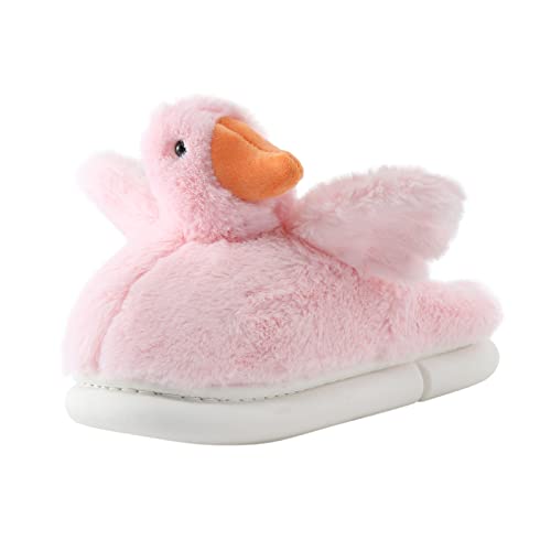 cfpqv Hausschuhe Damen Geschlossen Winter Warme Tiere Plüsch Pantoffeln Geschlossener Ferse Wohnschuhe Weicher Memory Foam Slipper Hausschlappen Mit Süßem Tiermotiv Filzpantoffeln Für Drinnen Draußen von cfpqv