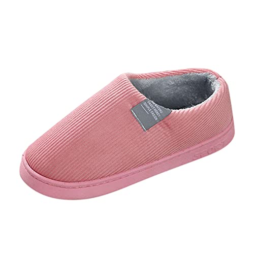 cfpqv Hausschuhe Damen Geschlossen Winter Winter Warme Pantoffeln Warme Flauschige Gefütterte Wohnschuhe Weiches Flauschiges Hüttenschuhe Leicht Frottee Slippers Mit Rutschfester Gummisohle von cfpqv