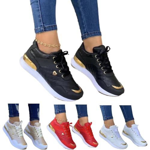 cfpqv Laufschuhe Damen Sportschuhe Laufschuhe Atmungsaktives Mesh Sneaker Schnürschuh Gym Fitness Turnschuhe Straßenlaufschuhe Walkingschuhe Schlüpfen Schuhe Outdoorschuhe Wanderschuhe Freizeitschuhe von cfpqv