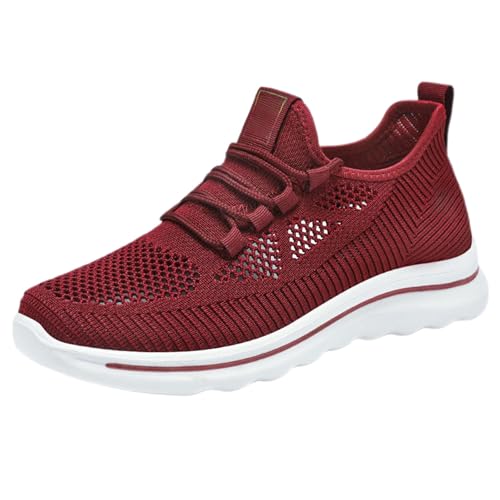 cfpqv Laufschuhe Damen Turnschuhe Atmungsaktives Sportschuhe Laufschuhe Gym Fitness Straßenlaufschuhe Schlüpfen Schuhe Mesh Walkingschuhe Sneaker Joggingschuhe Schnürschuh Wanderschuhe Freizeitschuhe von cfpqv