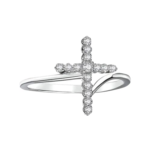 cfpqv Savlano 1 Plated Round Cut Cubic Zirconia Vertical Bypass Ring Women's Ring Ringelblumen Urtinktur (Gold, 8) von cfpqv