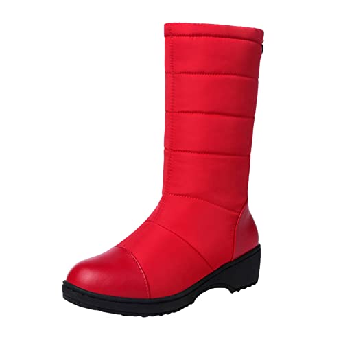 cfpqv Schneestiefel Damen Wasserdicht Winterstiefel Gefüttert Winterboots Wanderstiefel Schlupfstiefel Trekkingstiefel Winterschuhe Warm Stiefeletten Winter Stiefel Halbstiefel Boots Arbeitsstiefel von cfpqv