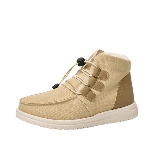 cfpqv Schnürstiefeletten Damen Gefütterte Winterstiefel Schnürstiefel Stiefeletten Winter Schnürboots Arbeitsstiefel Schlupfstiefel High Top Sneaker Winterschuhe Wanderstiefel Trekkingstiefel von cfpqv