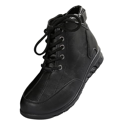 cfpqv Schnürstiefeletten Damen Lederstiefel High Top Sneaker Kampfstiefel Springerstiefel Schnürstiefel Damenstiefel Reitstiefel Wanderschuhe Outdoor Trekkingschuhe Arbeitsstiefel Kunstleder Boots von cfpqv