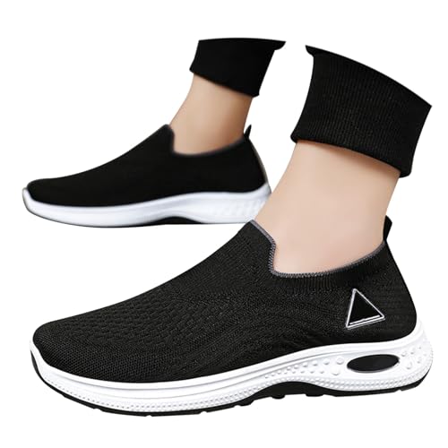 cfpqv Slip On Sneakers Damen Herren Turnschuhe Atmungsaktiv Sportschuhe Orthopädische Schuhe Straßenlaufschuhe Schlüpfen Schuhe Outdoor Fitness Wanderschuhe Freizeitschuhe Walkingschuhe Schlupfschuhe von cfpqv
