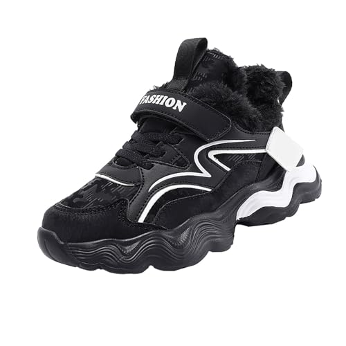 cfpqv Sportschuhe Kinder Jungen Winterschuhe Gefütterte Warm Turnschuhe Winter Sneaker Outdoor Trekking Wanderschuhe Fitnessschuhe rutschfeste Laufschuhe Schnürschuhe Hallenschuhe Kinderschuhe15 von cfpqv