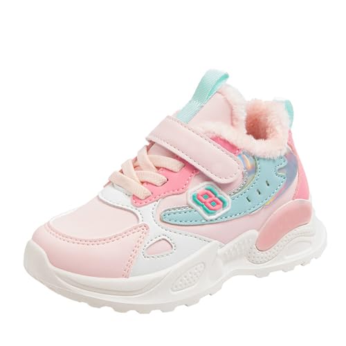 cfpqv Turnschuhe Mädchen Hallenschuhe Sportschuhe Kinder Laufschuhe Gefütterte Warm Winterschuhe Schnürschuhe rutschfeste Sneaker Hallenturnschuhe Kinderschuhe Fitnessschuhe Wanderschuhe Barfußschuhe von cfpqv