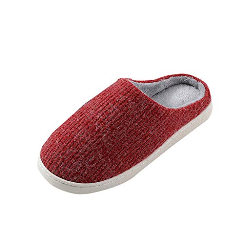 cfpqv Warm Gefütterte Hausschuhe Damen Winter Warme Pantoffeln Slip On Leichte Kuschel Slippers Weite Passform Für Damen & Herren Wohnschuhe Breite Weiche Sohle Hausschlappen Rutschfeste Hüttenschuhe von cfpqv