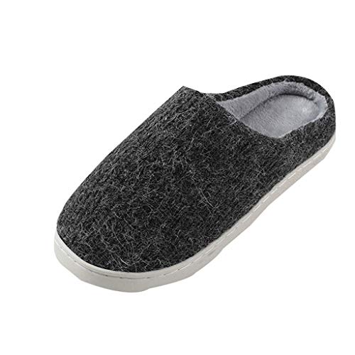 cfpqv Warm Gefütterte Hausschuhe Damen Winter Warme Pantoffeln Slip On Leichte Kuschel Slippers Weite Passform Für Damen & Herren Wohnschuhe Breite Weiche Sohle Hausschlappen Rutschfeste Hüttenschuhe von cfpqv