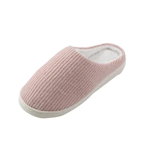 cfpqv Warm Gefütterte Hausschuhe Damen Winter Warme Pantoffeln Slip On Leichte Kuschel Slippers Weite Passform Für Damen & Herren Wohnschuhe Breite Weiche Sohle Hausschlappen Rutschfeste Hüttenschuhe von cfpqv