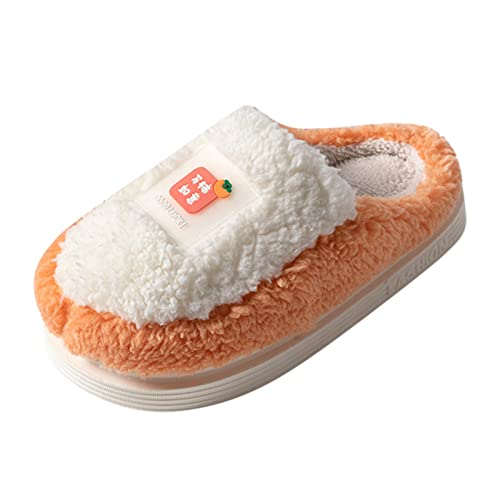 cfpqv Warme Hausschuhe Damen Mit Fester Sohle Plüsch Kuschel Pantoffeln Weiche Plüsch Wohnschuhe Hausschlappen Rutschfeste Sohle Winter Warme Slip-On Slippers Hüttenschuhe Für Drinnen Und Draussen von cfpqv